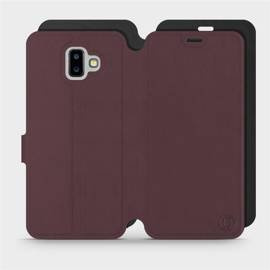 Hülle für Samsung Galaxy J6 Plus 2018 - Farbe Burgund mit Schwarz
