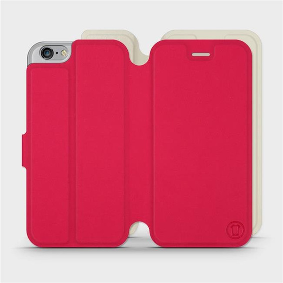 Etui Soft Touch do Apple iPhone 6s - wzór Żywa czerwień z platyną