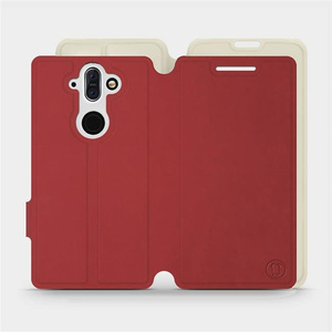 Phone Case Nokia 8 Sirocco - Design Dark Red with Platinum