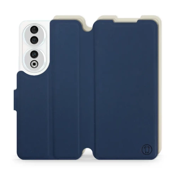 Etui Soft Touch do Huawei Honor 90 - wzór Głęboki granat z platyną