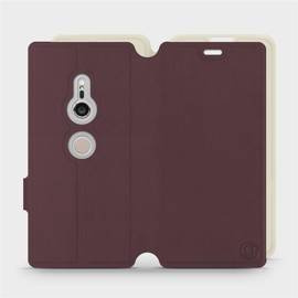 Phone Case Sony Xperia XZ2 - Design Burgundy with Platinum