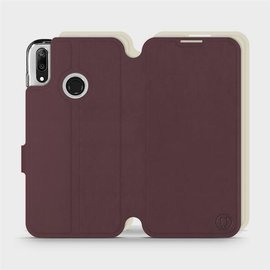 Etui Soft Touch do Huawei Y7 2019 - wzór Matowy burgund z platyną