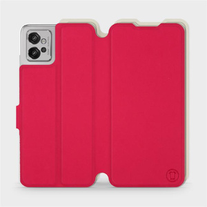 Hülle für Motorola Moto G32 - Farbe Rot mit Platin