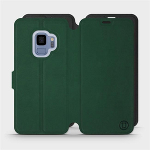 Etui Soft Touch do Samsung Galaxy S9 - wzór Miejska zieleń z czernią