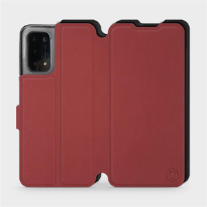 Phone Case OPPO A74 5G - Design Dark Red with Black