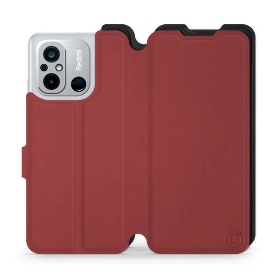 Phone Case Xiaomi Redmi 12C - Design Dark Red with Black