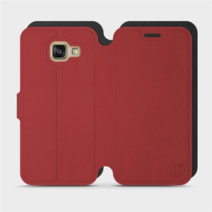Phone Case Samsung Galaxy A3 2016 - Design Dark Red with Black
