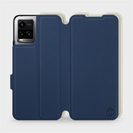 Phone Case Vivo Y21S - Design Navy with Platinum