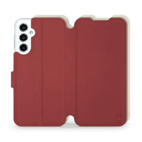 Phone Case Samsung Galaxy M34 5G - Design Dark Red with Platinum