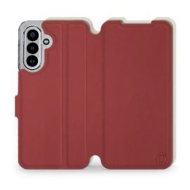 Phone Case Samsung Galaxy A17 5G - Design Dark Red with Platinum