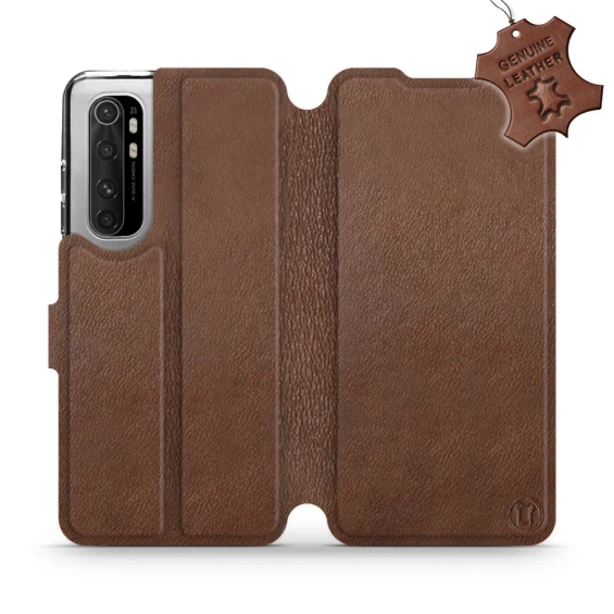 Phone Case Xiaomi Mi Note 10 Lite - Design Brown Leather