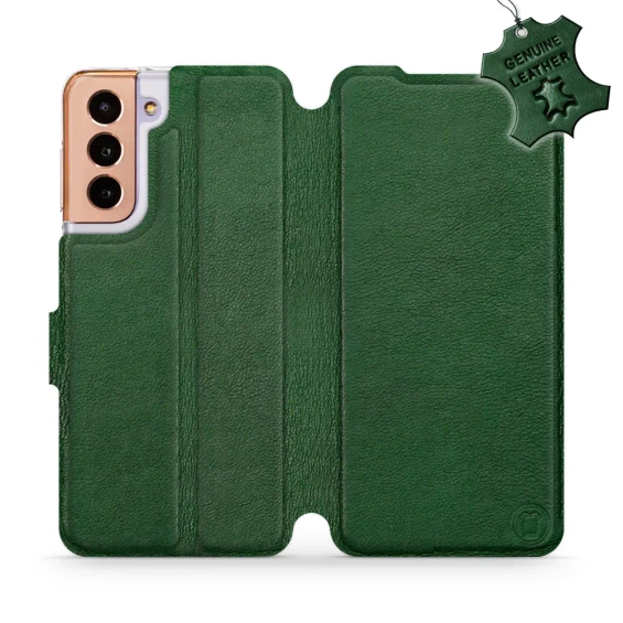Phone Case Samsung Galaxy S21 - Design Green Leather