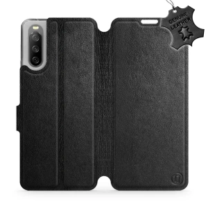 Phone Case Sony Xperia 10 III - Design Black Leather