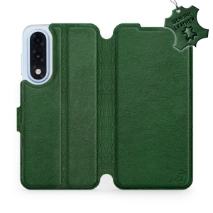 Etui ze skóry naturalnej do OnePlus Nord 5 - wzór Green Leather