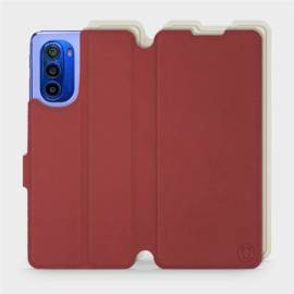 Phone Case Motorola Moto G51 5G - Design Dark Red with Platinum