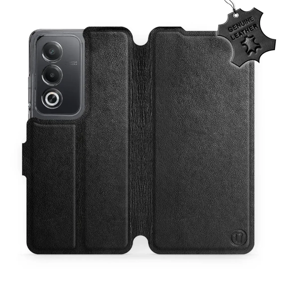 Phone Case OPPO A80 5G - Design Black Leather