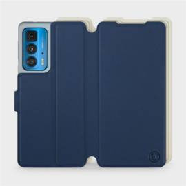 Phone Case Motorola Edge 20 Pro - Design Navy with Platinum