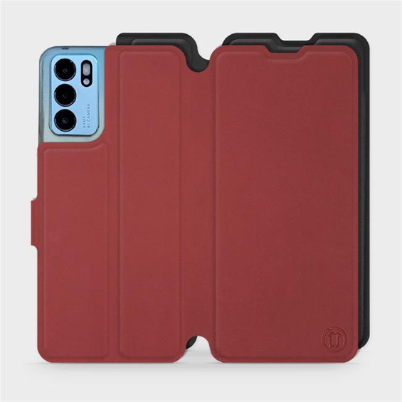 Phone Case OPPO Reno 6 5G - Design Dark Red with Black