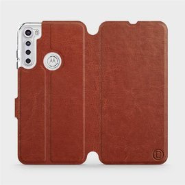 Phone Case Motorola One Fusion Plus - Design Brown&Orange