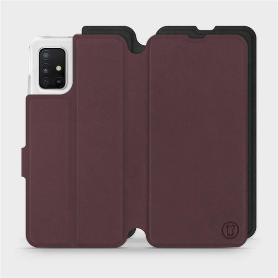 Phone Case Samsung Galaxy A51 - Design Burgundy with Black
