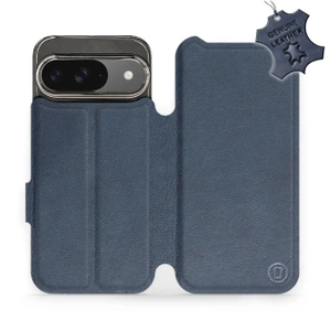 Phone Case Google Pixel 9 - Design Blue Leather