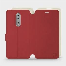 Phone Case Nokia 8 - Design Dark Red with Platinum