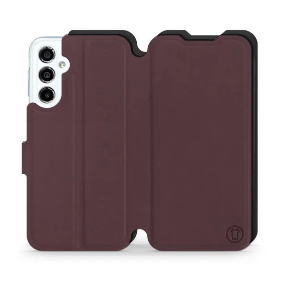 Etui Soft Touch do Samsung Galaxy M34 5G - wzór Matowy burgund z czernią