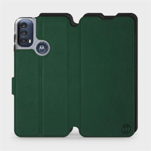 Phone Case Motorola Moto E30 - Design Green with Black