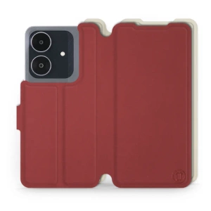 Phone Case Realme Note 60 - Design Dark Red with Platinum