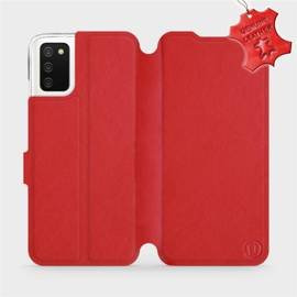 Phone Case Samsung Galaxy A02S - Design Red Leather