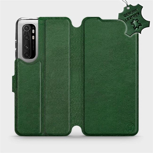 Etui ze skóry naturalnej do Xiaomi Mi Note 10 Lite - wzór Green Leather