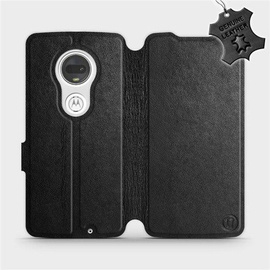 Hülle für Motorola Moto G7 Plus - Farbe Black Leather