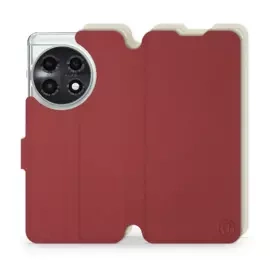 Phone Case OnePlus 11 5G - Design Dark Red with Platinum