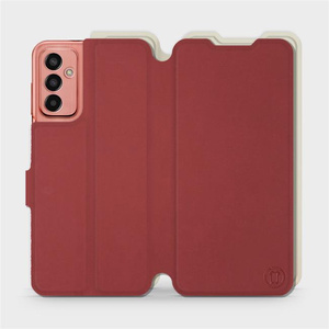 Phone Case Samsung Galaxy M13 - Design Dark Red with Platinum