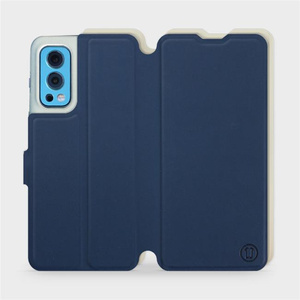 Hülle für OnePlus Nord 2 5G - Farbe Marineblau mit Platin