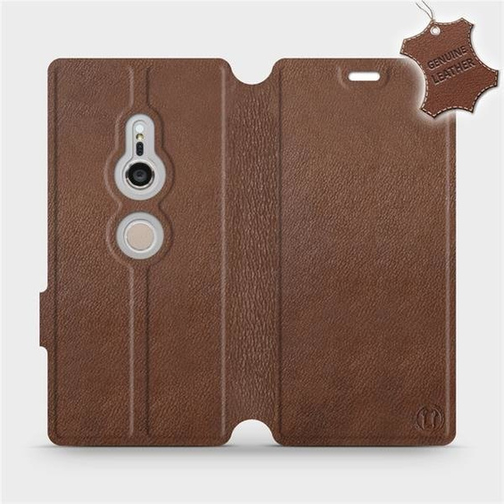 Phone Case Sony Xperia XZ2 - Design Brown Leather