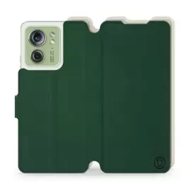 Hülle für Motorola Edge 40 - Farbe Grün mit Platin