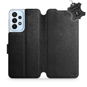 Hülle für Samsung Galaxy A23 - Farbe Black Leather