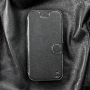 Phone Case Motorola Moto G7 - Design Black Leather
