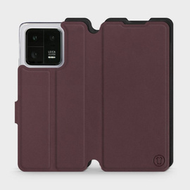 Phone Case Xiaomi 13 Pro - Design Burgundy with Black