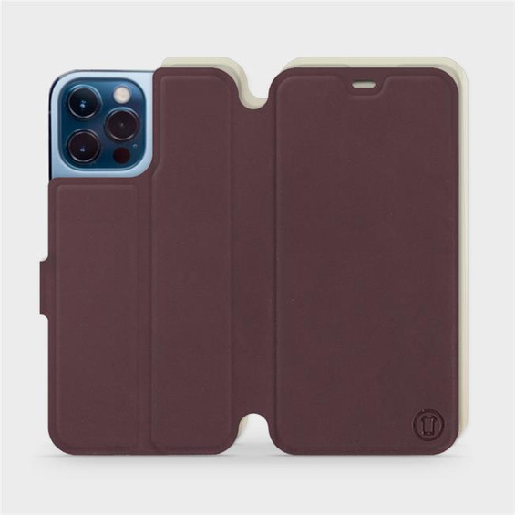 Etui Soft Touch do Apple iPhone 13 Pro Max - wzór Matowy burgund z platyną
