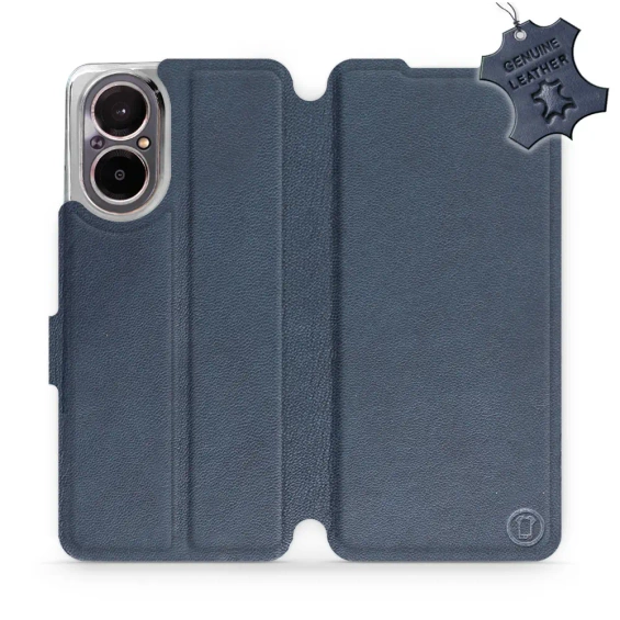 Phone Case Realme C67 4G - Design Blue Leather