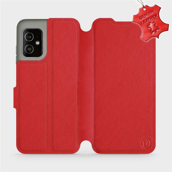 Phone Case Asus Zenfone 8 - Design Red Leather
