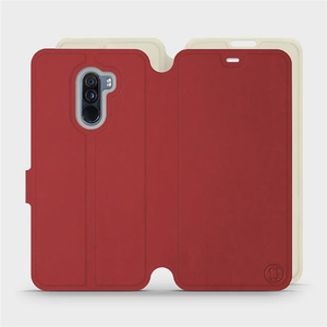 Phone Case Xiaomi Pocophone F1 - Design Dark Red with Platinum