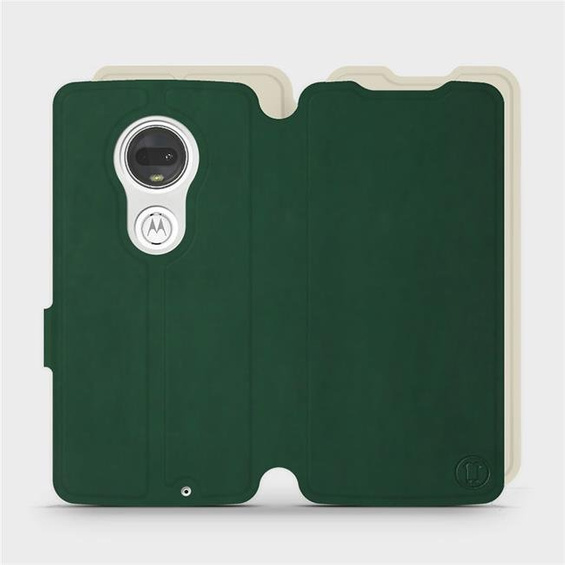 Hülle für Motorola Moto G7 Plus - Farbe Grün mit Platin