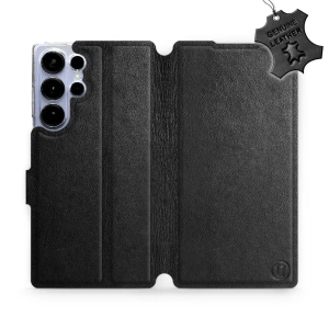 Etui ze skóry naturalnej do Samsung Galaxy S25 Ultra - wzór Black Leather