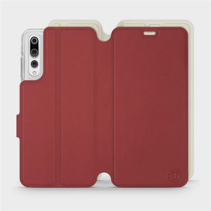 Etui Soft Touch do Huawei P20 Pro - wzór Zachodząca czerwień z platyną