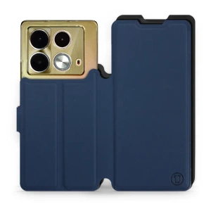 Etui Soft Touch do Infinix Note 40 - wzór Głęboki granat z czernią