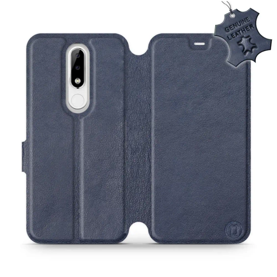 Phone Case Nokia 5.1 Plus - Design Blue Leather
