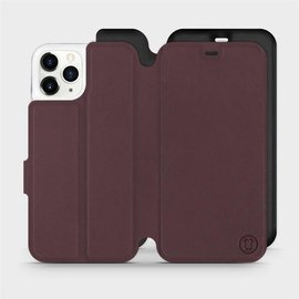 Phone Case Apple iPhone 11 Pro - Design Burgundy with Black